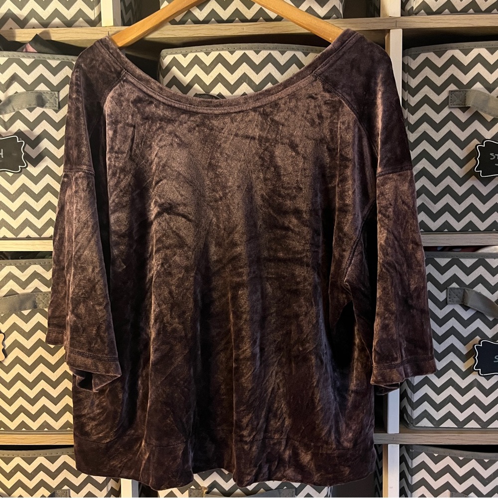 We The Free Velvet Top in Rich Purple